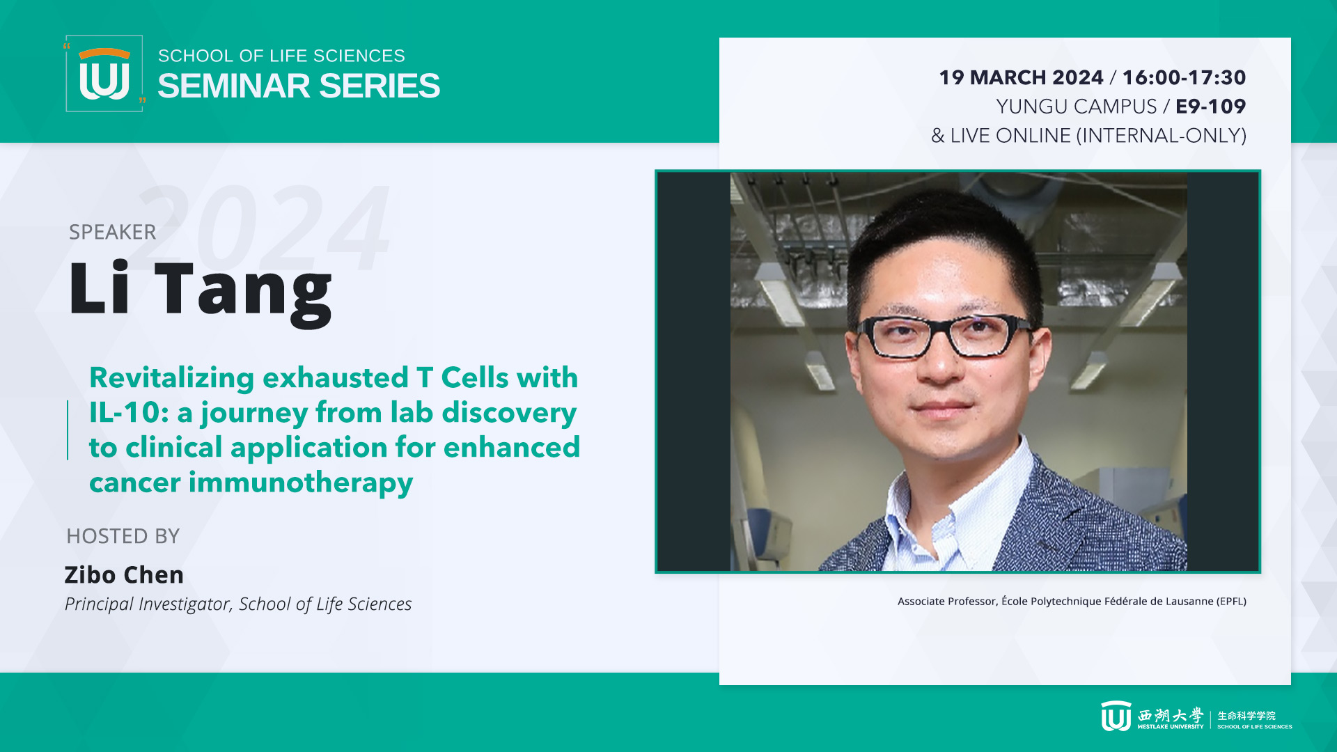 [SLS Seminar Series] Li Tang - Revitalizing exhausted T Cells with IL ...