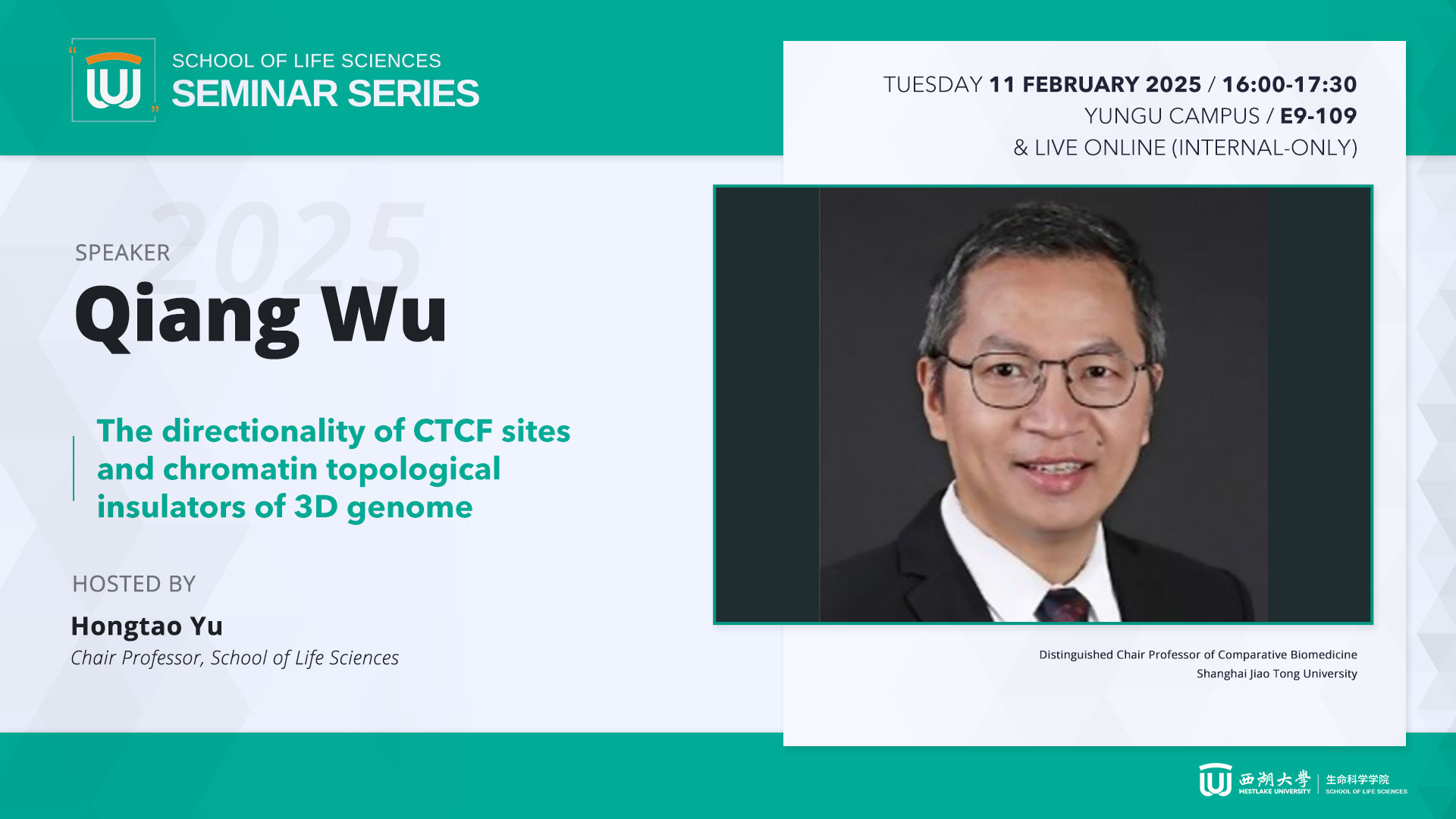[SLS Seminar Series] Qiang Wu - The directionality of CTCF sites and ...