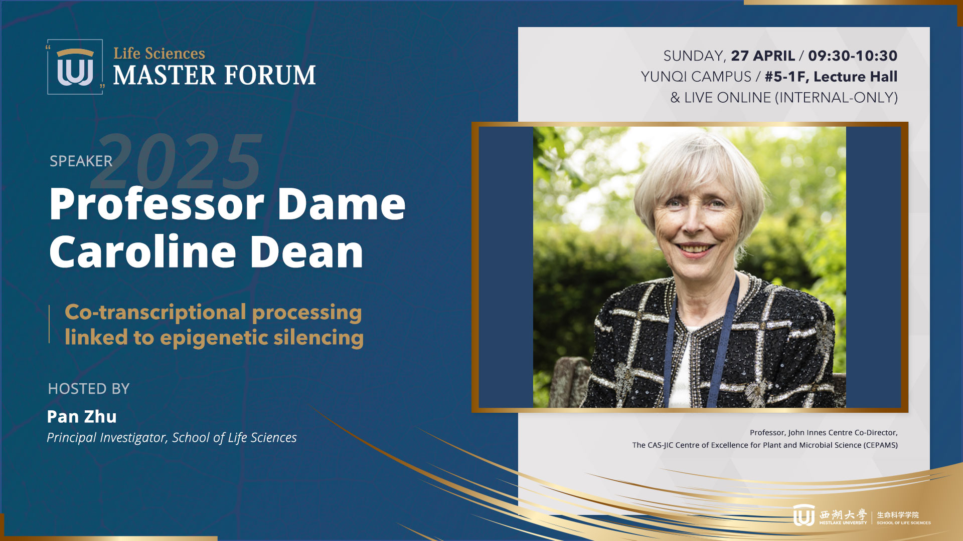 [Life Sciences Master Forum] Dame Caroline Dean - Co-transcriptional ...