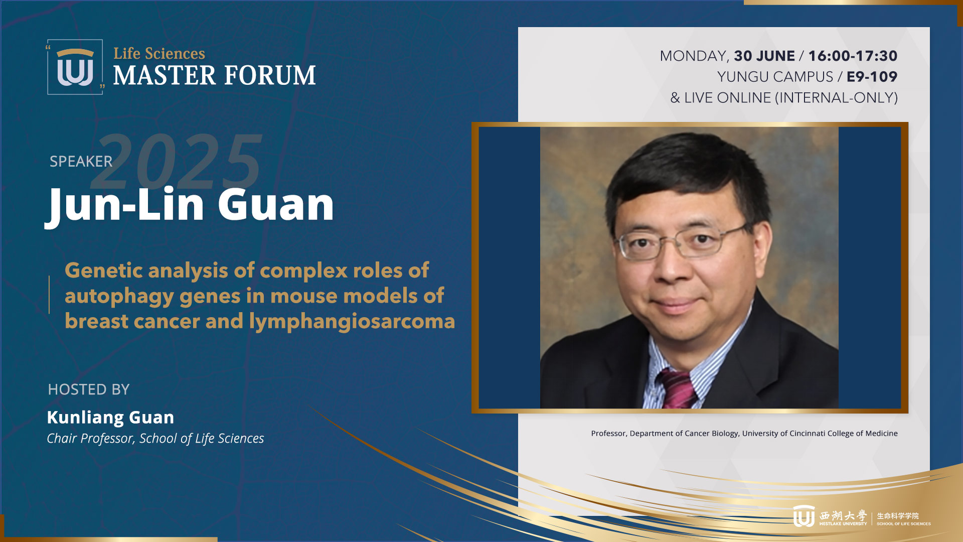 [Life Sciences Master Forum] Jun-Lin Guan - Genetic analysis of complex ...