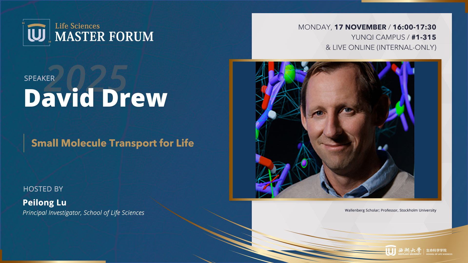 [Life Sciences Master Forum] David Drew - Small Molecule Transport for ...
